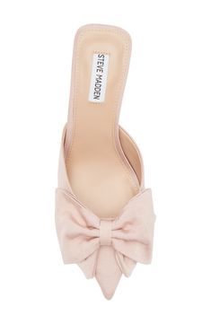 A pointy toe and sculptural heel dial up the glamour of a contemporary pump decorated with a bow. 2 1/2" heel Fabric upper/synthetic lining and sole Imported Moisturizing Toner, Leggings And Socks, Ugg Slippers, Pink Fits, Kids Uggs, Foundation Concealer, Kitten Heel, Shoe Sale