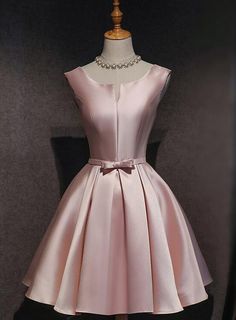 Pink Satin Short Party Dress 2020, Lovely Satin Homecoming Dress – BeautyDressy Writing Outfits, Pink Bridesmaid Dresses Short, Party Dress Pink, Short Satin, Prom Inspo, Elegant Cocktail Dress, Pink Homecoming, Satin Homecoming Dress, Sisters Dress