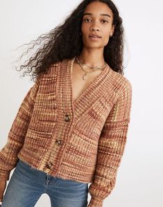 Madewell Space-Dyed Waller Crop Cardigan Wool Blend Knit Sweater XL Fall Oversized Cream Sweater, Batwing Cardigan, Madewell Cardigan, Duster Cardigan Sweater, Alpaca Cardigan, Crop Cardigan, Color Block Cardigan, Cropped Cardigan Sweater, Madewell Sweater