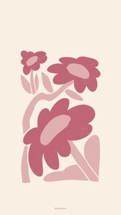 pink flowers are in a vase on a beige background with the words, i love you