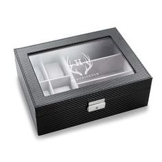 This personalized case has a glass hinged lid and comes with 4 khaki colored suede-like removable watch cushions providing plenty of room. Clasp closure in polished-nickel locks for that extra protection on his valuables. Comes in 4 designs. Groomsmen Gift Set, Glass Hinges, Groomsmen Gifts Personalized