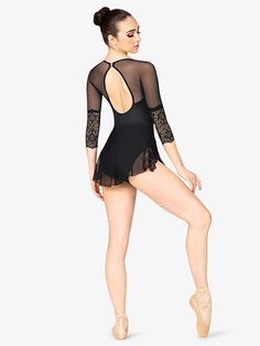 Ballet Attire, Black Dancers, Discount Dance, Lace Side, Mesh Skirt, Elegant Designs, Scalloped Lace, Dance Wear, Skirt Fashion