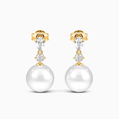 A stunning showcase of elegance and refinement, these drop earrings delight at first glimpse. Each earring features a lustrous pearl suspended with soft grace beneath a pear and round gemstone. The elegant design sways gently with your movements, gleaming subtly to draw admiring eyes. Whether worn for day or evening, the understated luxury of these drops enhances any outfit with impeccable taste and sophistication. *Each piece is handmade, resulting in a potential variance of 0.1-0.2mm during me Freshwater Pearl Drop Earrings, Understated Luxury, Pearl Drop Earrings, Pearl Drop, Cultured Pearls, Personalized Jewelry, Stone Color, Fresh Water, Freshwater Pearls