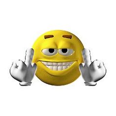 an emoticive smiley face with two hands up in the air and eyes wide open