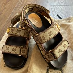 Excellent Condition. Retail Price 990$. Dust Bags Included. Gucci Sandals, Gucci Shoes, Women's Shoes Sandals, Shoes Sandals, Dust Bag, Conditioner, Size 6, Gucci, Women Shoes