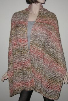 "This shawl is made with Homespun yarn which is 98% acrylic and 2% polyester. So soft to the touch and warm. It measures about 24\" wide and 62\" long. I love these shawls because they are super soft and so nice against the skin. Drape it over your shoulders and arms watching tv or reading a book. Perfect gift for someone. Machine wash and dry on delicate." Comfort Shawl, Meditation Shawl, White Eyelashes, Color Marble, Crochet Dishcloth, Eyelash Yarn, Prayer Shawl, Beautiful Prayers, Triangle Scarf