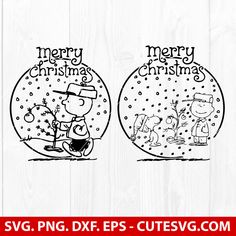 snoopy and charlie christmas ornament svg dxf eps cut file