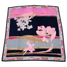 Vintage Gorgeous Leonard Paris silk scarf in mint pristine condition. Authentic Carre Leonard Paris scarf, vintage gray pink black floral print, silk square scarf, hand-rolled edges. Genuine vintage Leonard Paris women collection. Colors: Gray/ pink/ black Size: Large square: 34" x 34" Brand: Leonard Paris Carre silk foulard Leonard Paris . Designed by french artist Leonard Paris. Great gift 100 % silk, handcrafted, Made in France. Vintage 1970's silk scarf accessorie. Leonard Paris House The ar Luxury Pink Chic Silk Scarf, Luxury Pink Silk Scarf Chic Style, Luxury Pink Elegant Silk Scarf, Luxury Pink Artistic Silk Scarf, Paris House, Pink Silk Scarf, Leonard Paris, Silk Scarf Design, Vintage Scarves