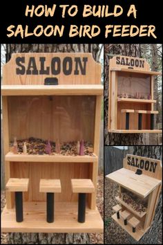 how to build a saloon bird feeder