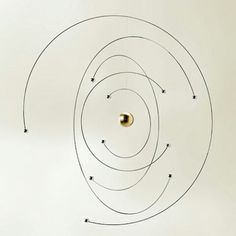 an object is shown in the air with lines and dots on it's surface