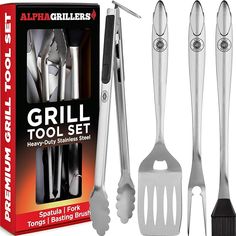 the grill tool set is in its box and ready to be used as an appliance