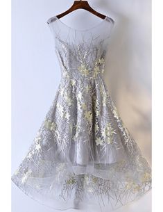 Summer Formal Evening Dress With Floral Embroidery, Fitted Dress For Spring Banquet, Summer Floral Embroidered Formal Evening Dress, Summer Floral Embroidery Formal Evening Dress, Spring Wedding Knee-length Evening Dress, A-line Floral Print Mini Dress For Party, Spring Prom Knee-length Mini Dress, Festive Midi-length Prom Dress, Spring Party A-line Midi Dress