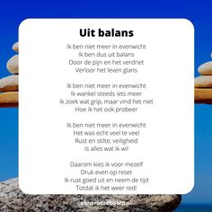 an image of rocks stacked on top of each other with the words utt balance