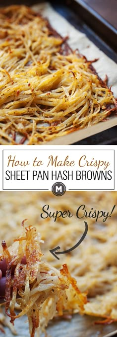 how to make crispy sheet pan hash browns