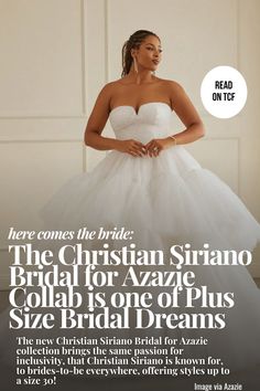 a woman in a white wedding dress on the cover of brides magazine, with an ad for her bridal gown