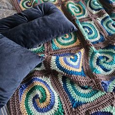 Spiral Blanket Kit FurlsCrochet Furls Crochet, Dark And Twisty, Crochet And Knitting, Worsted Weight Yarn, Tapestry Needle, Worsted Weight, Cozy Blankets, Canvas Tote Bag, Stitch Markers