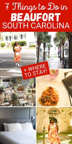 Collage of things to do in Beaufort South Carolina, plus where to stay. Downtown Shopping, Atlanta Lifestyle, Beaufort South Carolina, Solo Vacation, South Carolina Vacation, South Carolina Travel, Beaufort Sc, To My Friends, Travel Goals