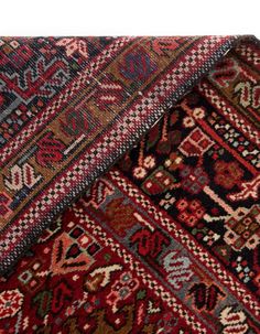 Handmade Gharajeh Red Rug. 7' 9 x 10' 11 Rectangle. Perfect for Bedroom, Dining Room, Living Room, Office. Contains Colors: Red, Red, Beige, Brown, Green. Styles: tribal, persian Dining Room Living Room, Red Rug, Beige Brown, Red Rugs, Living Room Office, Room Office, Rug Pad, Primary Colors, Persian