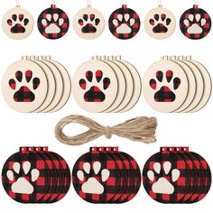 dog paw ornaments and decorations for christmas