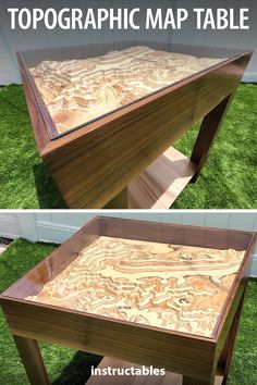 a table made out of wood with text overlay that says how to build a topog