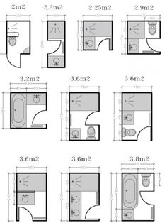 bathroom floor plans with measurements for each area