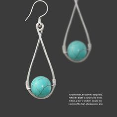 These teardrop earrings are handmade. Free US shipping. 4 metal options: sterling silver, 14k gold filled, 14k rose gold filled, copper 22 stones options 5 size options: 1",  1 ½",  2",  2 ½",  3" Turquoise, the birthstone of December, goes with everything. Jeans, black, brown, you name it! It's a beautiful stone that will be sure to turn heads in your direction! NOTE: The length of the earrings can be between 1"- 1 3/4" inches or 25mm - 43mm (excluding hook length) ;-) My contact number: 626-379-1904. Please contact me if you would like to order multiples or customize a design for your special event, I will be pleased to give you a discount on a quantity order. ;-) Purchases will be shipped within 1-3 business days. In case of occasional shortage of beads material, purchases will be shipp Modern Handmade Teardrop Jewelry, Minimalist Teardrop Wire Wrapped Earrings, Minimalist Wire Wrapped Teardrop Earrings, Artisan Teardrop Hypoallergenic Earrings, Artisan Hypoallergenic Teardrop Earrings, Artisan Sterling Silver Nickel-free Teardrop Earrings, Artisan Sterling Silver Teardrop Dangle Earrings, Handmade Sterling Silver Teardrop Pendant Earrings, Handmade Sterling Silver Long Drop Teardrop Earrings