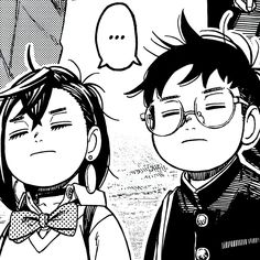 an image of two people in black and white with speech bubbles above their heads, one is frowning at the other