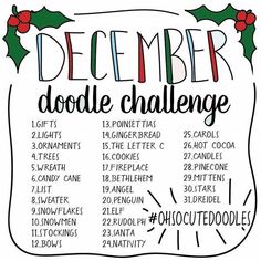 the december doodle challenge is here