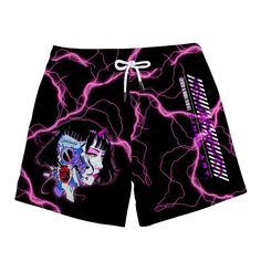 100% original designs crafted exclusively for Vapor95. Every order is handmade specifically for you. To ensure your All Over Print Swim Trunks maintain their eternally flawless vibrant colors, we use a customized sublimation process that bonds the artwork directly into the fabric. We use a proprietary 90/10 Polyester Spandex blend that has a water repellent, durable, and lustrous exterior and micro mesh stretch liner. Also features pockets! Your swim trunks are manufactured in and shipped from L Black Nylon Swimwear With Drawstring, Black Stretch Swim Trunks For Outdoor, Black Stretch Swim Trunks, Stretch Swim Trunks For Streetwear In Summer, Black Stretch Swimwear With Pockets, Black Nylon Swim Trunks With Drawstring, Black Swim Trunks With Pockets For Outdoor, Black Nylon Swim Trunks For Training, Black Moisture-wicking Swim Trunks For Outdoor