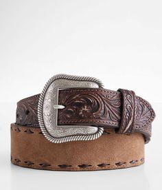 Nocona Rough Leather Belt - Brown 36, Men's Brown Tooled leather 1 3/4 belt Interchangeable metal buckle. Due to the nature of leather/suede, small variances of color in the skin may occur, this is in no way considered a defect. These are inherent characteristics of leather/suede and will enhance the individual look of your garment.. Genuine Leather.. MEN'S BELT SIZE CONVERSION CHART Waist (size) 28-30 32-34 36-38 40-42 44-46 Belt Length 30-32 34-36 38-40 42 44 Belt Size S M L XL XXL *Conversion Belt For Men, Men's Belts, Belt Brown, Belt Length, Leather Belts Men, Men's Belt, Conversion Chart, Tooled Leather, Leather Tooling