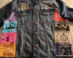 Custom designed Jacket. Swiftie All Eras theme. Cropped Jean Jacket. It is hand-painted and bejeweled by hand as well! It's perfect for that concert you've been anticipating for months!! 🫶🏼 US size 8/10. Taylor Swift Denim Jacket, Denim Jacket Diy, Jacket Diy, Custom Jean, Custom Jean Jacket, Cropped Jean Jacket, Custom Jeans, Crop Jean Jacket, Painted Jeans