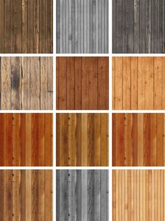 wooden planks are arranged in different colors