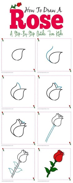 how to draw a rose step by step guide for kids