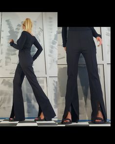 "Women Fitted Pants, Extravagant pants, High Waist Pants, Avant Garde Trousers, Gothic Pants, Casual Pants, Urban Pants, Loose Pants Extravagant designs and high quality fabrics! Materials & Care Textile Hand wash at low temperatures. Do not machine dry. Do not iron. Do not dry clean! Sizing We can make your piece from XS to 5XL! Everything in the shop can be also made according to your measures free of charge! Shipping ✈ Ready to ship The time I need to prepare an order for shipping varies. High Stretch Full Length Pants For Night Out, High Stretch Trousers For Night Out, Stretch Pants With Split Design For Night Out, Stretch Trousers For Fall, High Stretch Wide Leg Pants For Night Out, High Stretch Full Length Pants For Party, High Stretch Full-length Party Pants, Chic High Stretch Full Length Pants, Party Bottoms With Wide Leg And Side Slits