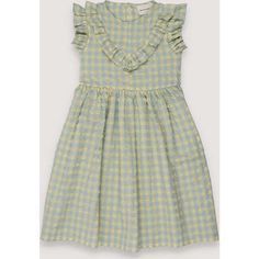 Short dress over the knee in checked fabric in yellow and green color. Rounded neck and V shaped ruffles at front and armhole. Opening at back. Perfect to combine with the outerwear of this collection. | The New Society | Canyon Seersucker Gingham Dress, (Yellow & Green, Size 8Y) | Maisonette collects the best children’s products from around the world (unlike Zulily, Etsy, The Tot, Farfetch Kids, Childrensalon, Crate and Kids, Kohls, Wayfair, Buy Buy Baby, Nordstroms, Mini Boden, J.Crew Factory, or PotteryBarn Kids), creating a curated shopping experience for you. Think of us as your shortcut to fashion for litte ones! Checked Fabric, Dress Yellow, Buy Buy, Buy Buy Baby, Gingham Dress, Yellow And Green, Mini Boden, Yellow Dress, Short Dress