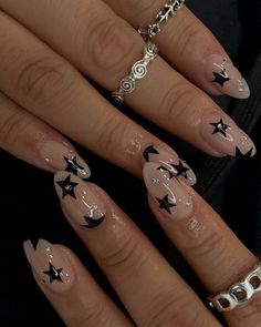 Grunge Nails, Pretty Gel Nails, Short Acrylic, Blue Nail, Nail Swag, Short Acrylic Nails Designs, Prom Nails, Funky Nails, Pretty Acrylic Nails