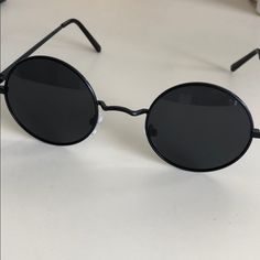 Feidu Black Circle Sunglasses. Never Worn Still In Original Box Gojo Halloween, Black Circle Sunglasses, Weird Sunglasses, Gothic Sunglasses, Black Sunglasses Women, Tom Gates, Vampire Oc, Wooden Eyewear, Circle Glasses