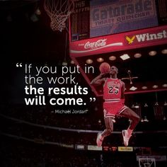 michael jordan quote on basketball dunking in the air with an image of him jumping up into the air