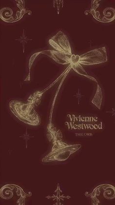 an image of a christmas card with two bells on it and the words viviene westwood