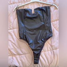 Questions? Leave A Comment Below! Chic Faux Leather Party Bodysuit, Zara Bodysuit With Lined Body For Night Out, Zara Bodysuit For Night Out, Leather Bodysuit, Zara Tops, Blogger, Zara, Faux Leather, Womens Tops