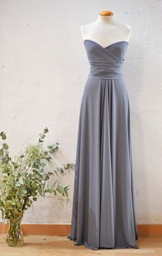 For Kristin  Sleeveless Light Grey Maxi Dress, long gray dress, formal dress, prom dresses, gray maxi dress, long grey dresses, women party dresses by mimetik on Etsy https://www.etsy.com/listing/214019179/sleeveless-light-grey-maxi-dress-long Gray Dress Formal, Silver Grey Bridesmaid Dresses, Long Gray Dress, Long Grey Dress, Vestido Convertible, Dresses Gala, Infinity Dresses, Dress Outfits Party, Grey Long Dress