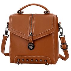 Size:Width:21CM(8.27")+Height:23CM(9.06")+Thickness:11CM(4.33")    Weight:938g    Color:Black/Brown/Green    Material:PU    Style:Leisure    Fashion+Element:Rivet    Capacity:Can+hold+ipad+mini+,cell+phone    Internal+Structure:Sandwich+zipper+pocket Herschel Rucksack, Lace Backpack, Shoulder Bag Diy, Backpack Diy, Ladies Backpack, Bags For School, School Rucksack, Backpack College, Cool Backpack