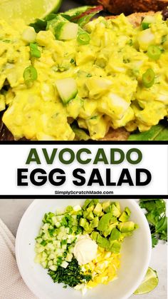 avocado egg salad is an easy and healthy side dish