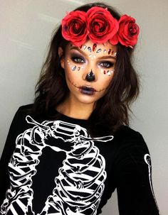 Maquillage Halloween Simple, Sugar Skull Halloween