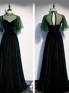 Evening Dresses Elegant Short, Bridesmaid Dresses Red Long, Long Party Gowns, Velvet Evening Dress, Dark Green Velvet, Green Evening Dress, Bohol, Green Bridesmaid Dresses