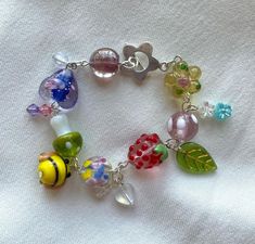 Lampwork Bead Jewelry, Bead Charms Diy, Beaded Keychains, Bead Jewelry