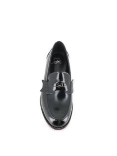 Leather Chic Tassel Loafers With Rubber Sole For Formal Occasions, Chic Formal Tassel Loafers With Rubber Sole, Chic Leather Wingtip Loafers, Chic Wingtip Loafers For Formal Occasions, Designer Black Patent Leather Loafers, Modern Patent Leather Slip-on Loafers, Elegant Patent Leather Slip-on Loafers, Louboutin Loafers, Semi-formal Fitted Patent Leather Loafers