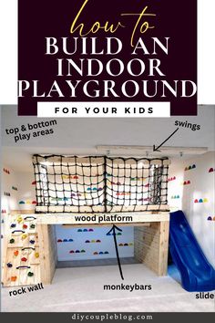 an indoor play ground with instructions for how to build it