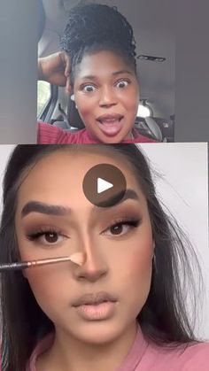 Nose Contour, Contour Tutorial, Nose Contouring, Tutorial Ideas, Face Makeup Tutorial, Makeup Tips, Makeup Tutorial, Face Makeup, Hair Makeup