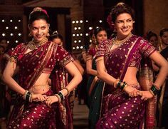 https://hauteshaadidotcom.wordpress.com/2015/12/21/bajirao-mastanis-period-costumes/ Mastani Deepika Padukone, Nauvari Saree, Vintage Bollywood, Bollywood Dance, Bollywood Actors, Bollywood Movies